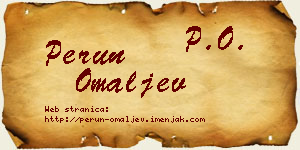 Perun Omaljev vizit kartica